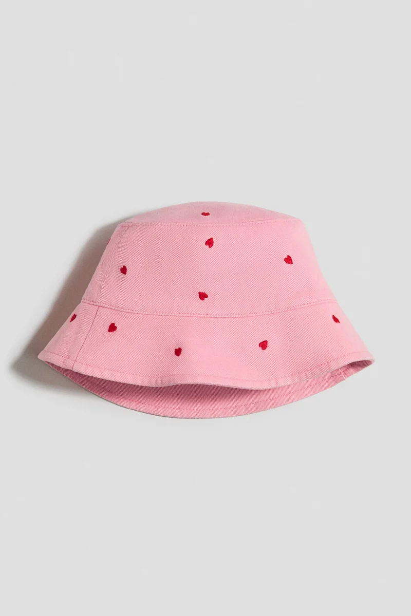 H&M Embroidered twill bucket hat