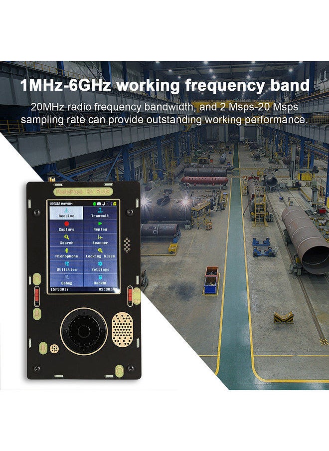 Assembled PortaPack H2 Plus 3.2 inch Touching LCD Display 1M Hz-6G Hz Working Frequency Software Defined Radio Module Set with HackRF One Antenna Outcase and Storage Bag