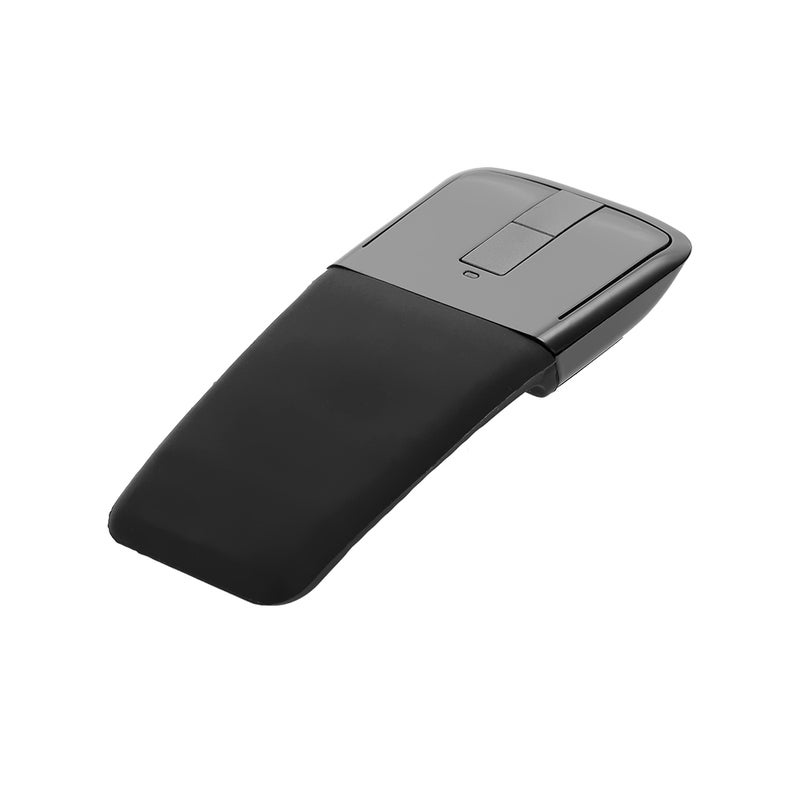 فأر ضوئي قابل للطي مع وظيفة اللمس واتصال لاسلكي تردد 2.4 جيجا هرتز ومقبس USB مقوس، مع مستقبل USB، لأجهزة الكمبيوتر المحمول والكمبيوتر المكتبي (أسود) - Image 5