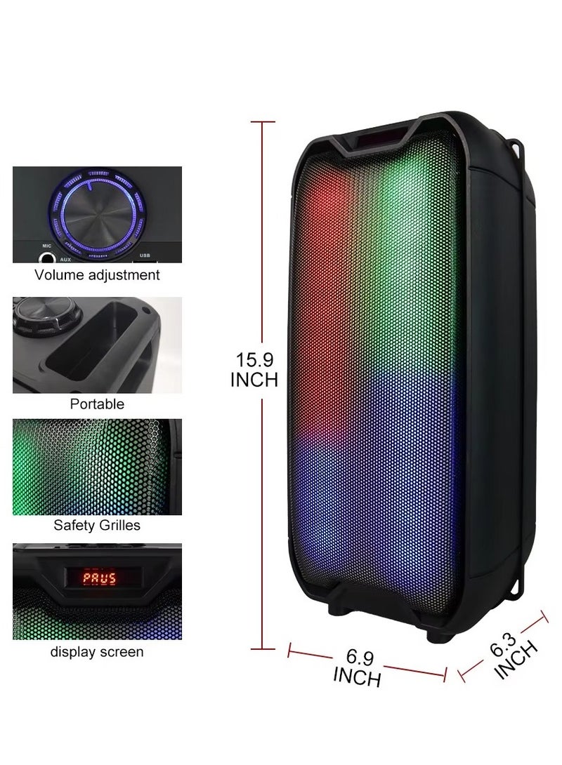 singe Portable 12 Inch Wireless Speaker ZQS4235 with Mic and Remote Control Black - Image 5