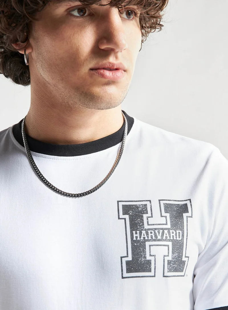 FAV Text Print Crew Neck T-Shirt