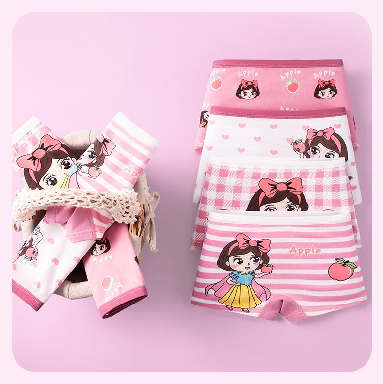 Girls Cotton Briefs Kids Underwear 8005Apple girl  - Image 1