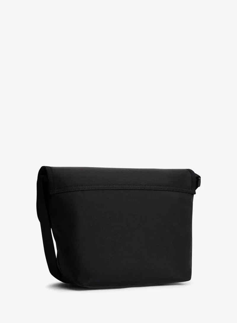 Tommy Jeans Black Essential Logo Crossbody Messenger Bag for Men | Best Price UAE