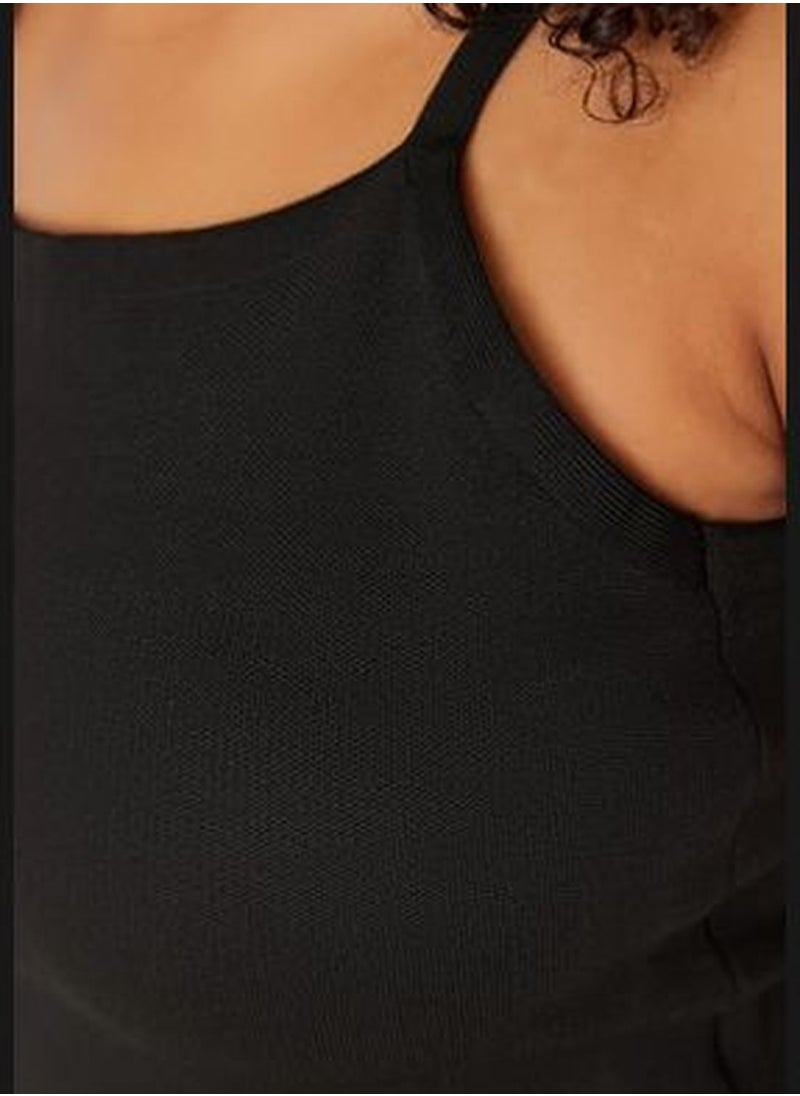 trendyol Black Geometric Pattern Tie Detailed Knitwear Blouse & Cardigan Suit TBBAW23AV00093  - Image 5