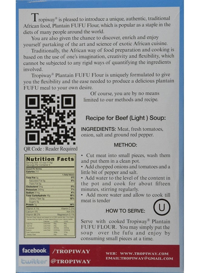 Plantain Fufu Flour 24Oz Pack Of 2  - Image 2