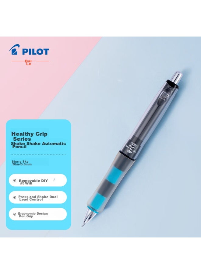 Pilot Ergonomic Mechanical Pencil 0.5Mm Anti-Fatigue For Spring Outings And Sketching, Elementary School Students' Writing, Limited Edition, Starry Sky Blue Hdgcl50R-Pbl Original Import - Image 1