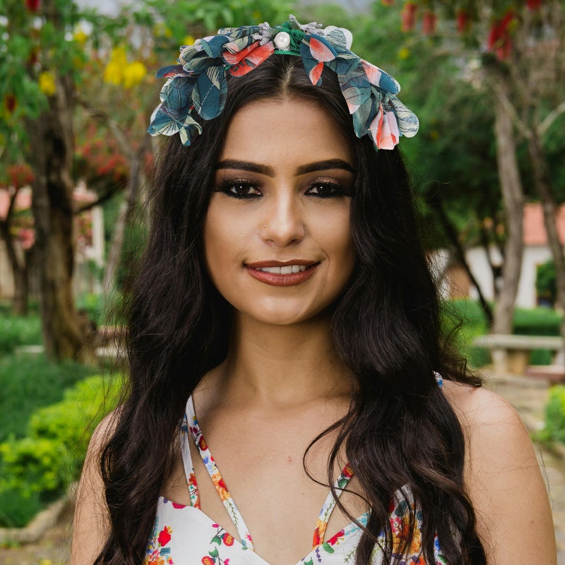 Flower Headband Handmade Simulated Hair Decoration Flower Headpiece Headdress - Image 1