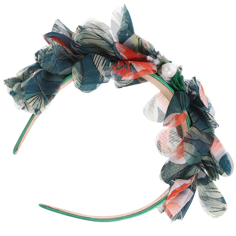 Flower Headband Handmade Simulated Hair Decoration Flower Headpiece Headdress - Image 3