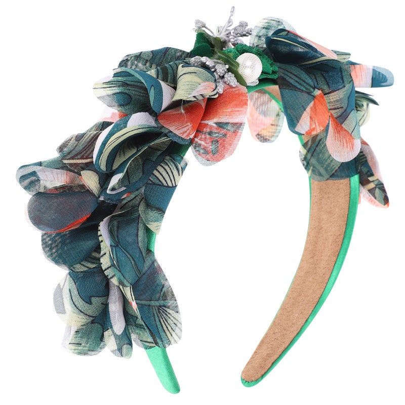 Flower Headband Handmade Simulated Hair Decoration Flower Headpiece Headdress - Image 5