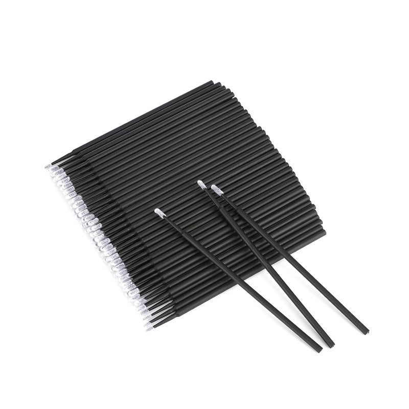 g2plus Micro Swabs - 100pcs Cotton Swabs for Makeup, Black Disposable Applicators Brush for Nails, Eyeliner and Lash Tech Supplies - Image 1