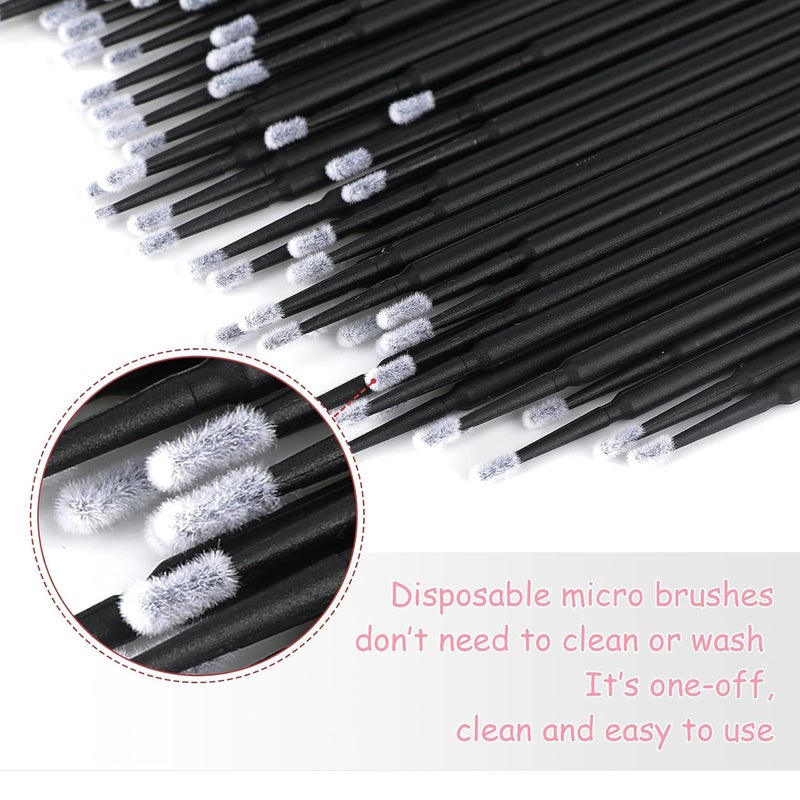 g2plus Micro Swabs - 100pcs Cotton Swabs for Makeup, Black Disposable Applicators Brush for Nails, Eyeliner and Lash Tech Supplies - Image 3