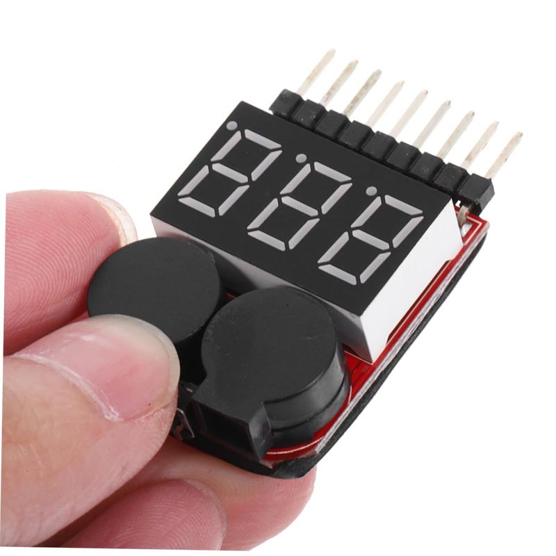 2 جهاز اختبار بطارية الليثيوم مع شاشة LCD، مؤشر إنذار الجهد المنخفض - Image 5