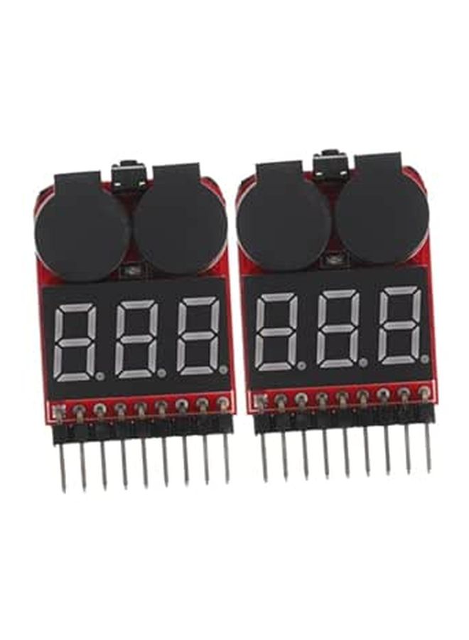 2 جهاز اختبار بطارية الليثيوم مع شاشة LCD، مؤشر إنذار الجهد المنخفض - Image 1