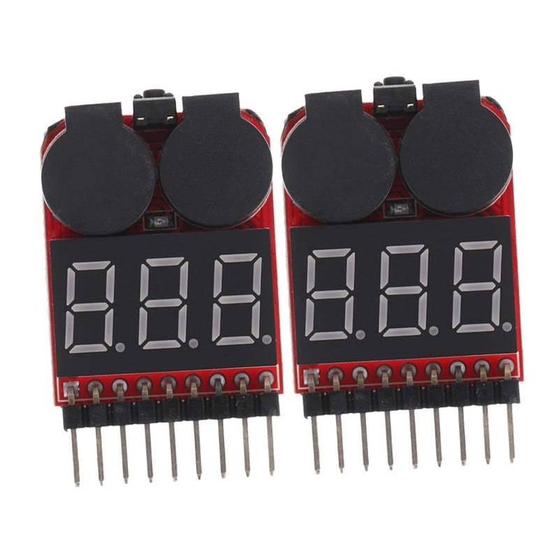 2 جهاز اختبار بطارية الليثيوم مع شاشة LCD، مؤشر إنذار الجهد المنخفض - Image 2