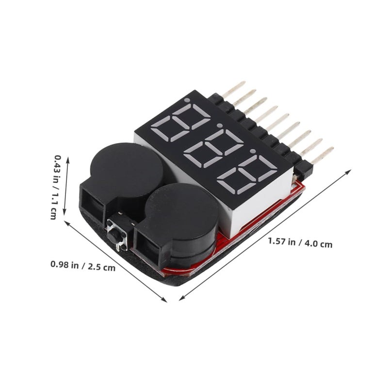 2 جهاز اختبار بطارية الليثيوم مع شاشة LCD، مؤشر إنذار الجهد المنخفض - Image 3