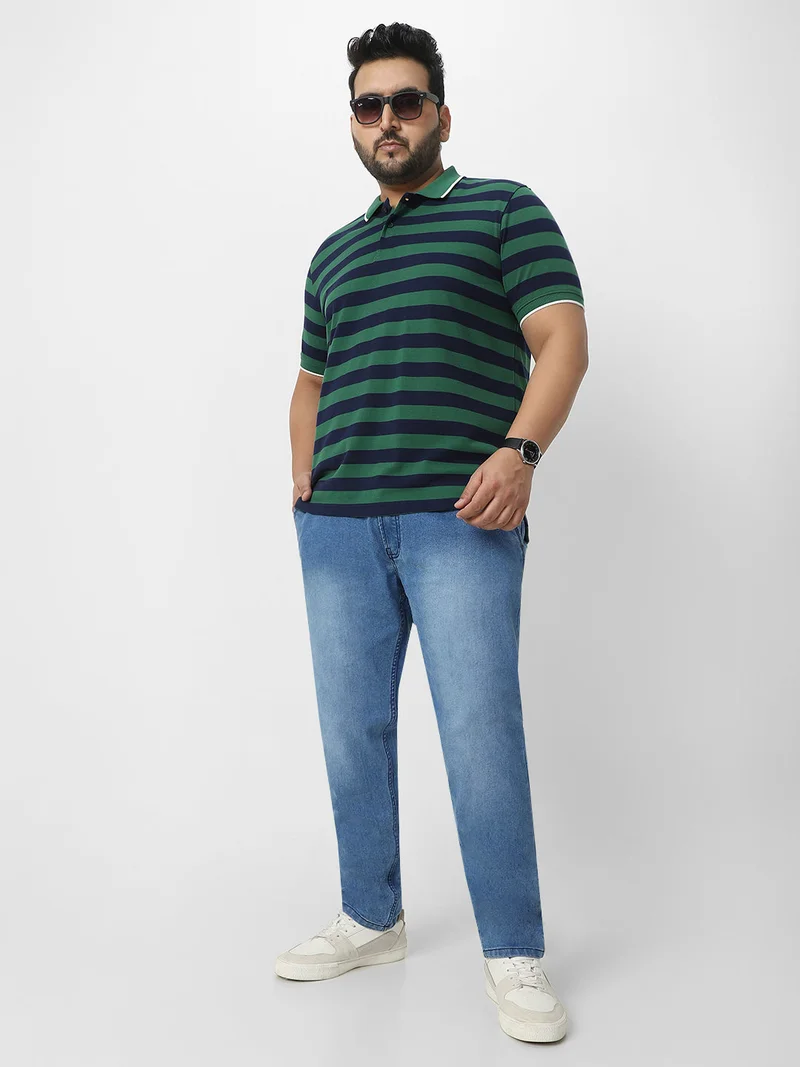 Urbano Fashion  Urbano Plus Men's Light Blue Regular Fit Denim Jeans Stretchable  | Best Price UAE