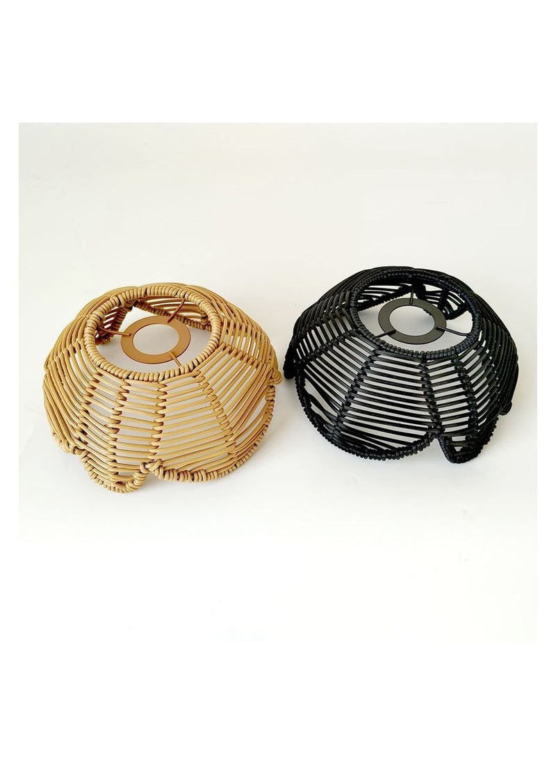 Mei Lifestyle Hand Woven Rattan Cage Pendant Light Cover with Aesthetic Design (Size 25x30CM)  - Image 5