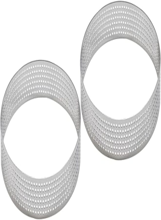 Pedrini Stainless Steel Pastry Perforated Rings, 8 cm Size