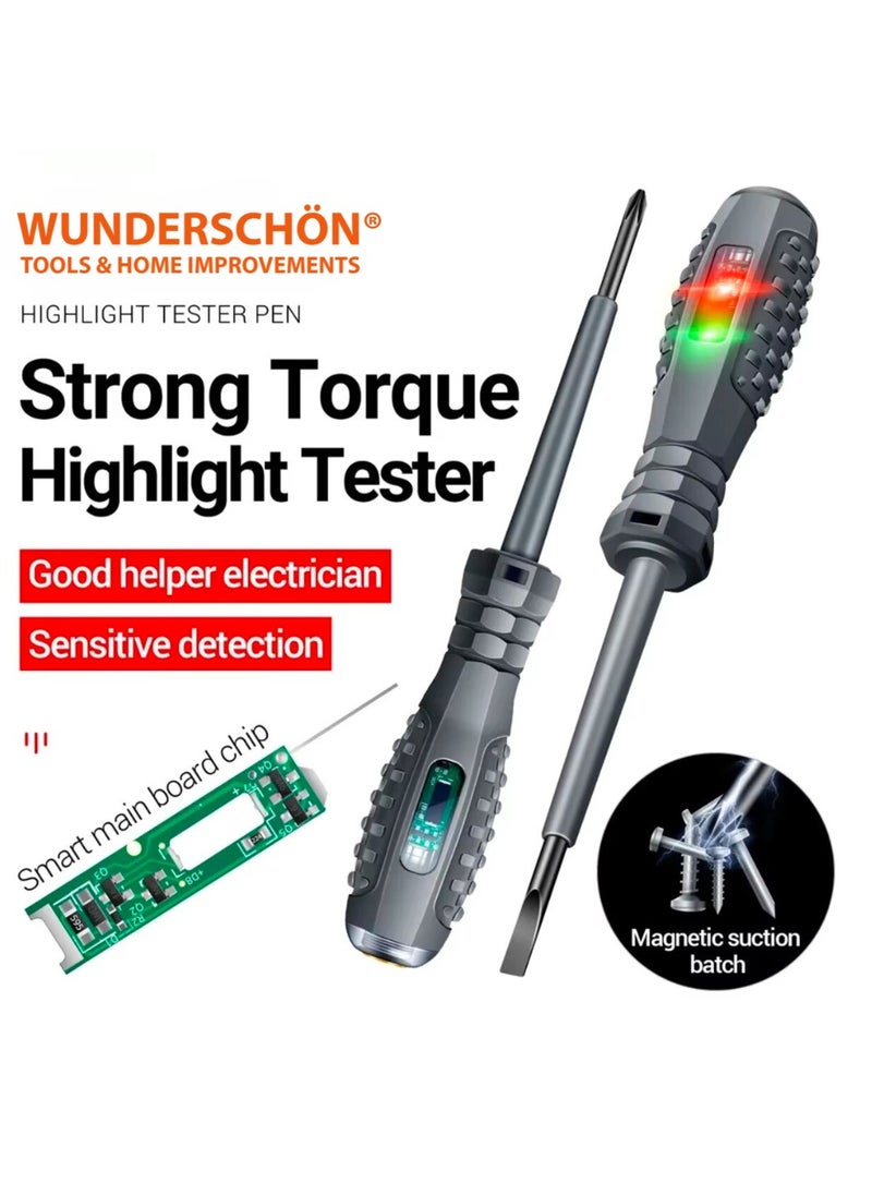 WUNDERSCHÖN - WUNEDRSCHÖN | Electrician Tool Set- Set Of 4 - essential tools for electrical repairs, installations, and maintenance tasks Two Tester Screwdrivers Wire Stripper with Allen Key (4) - Image 1