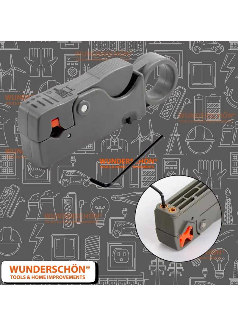 WUNDERSCHÖN - WUNEDRSCHÖN | Electrician Tool Set- Set Of 4 - essential tools for electrical repairs, installations, and maintenance tasks Two Tester Screwdrivers Wire Stripper with Allen Key (4) - Image 1