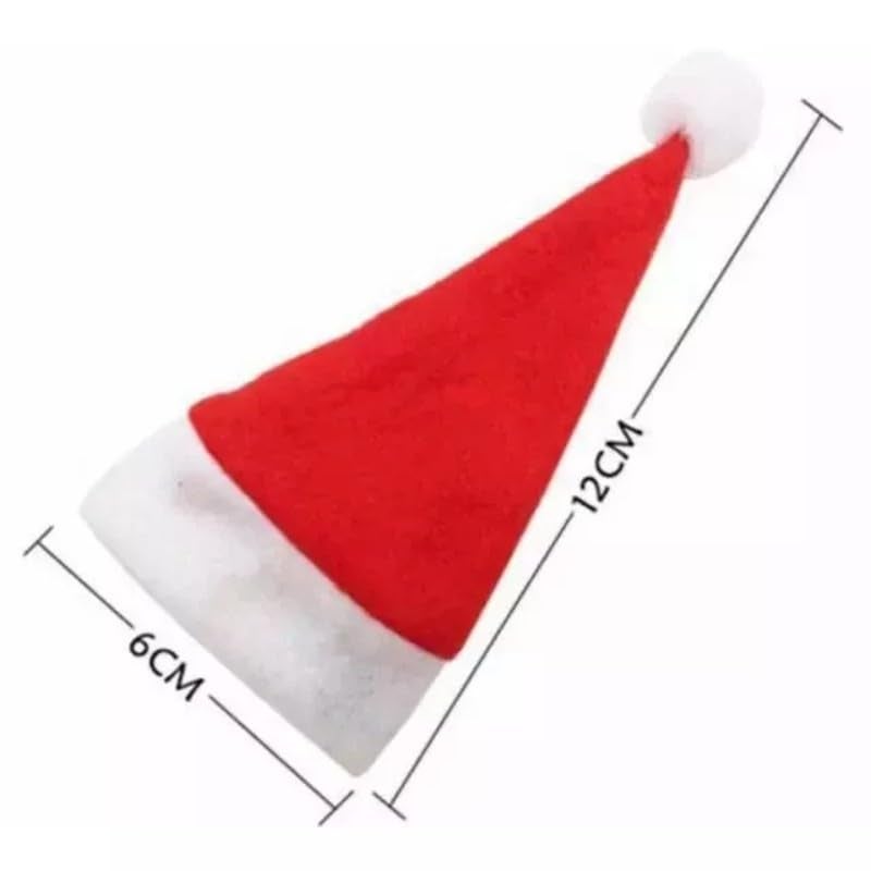 brown leaf brown leaf Mini Santa Hat Cap Table Topper Decoration For Christmas Decoration Christmas Celebration - Image 3