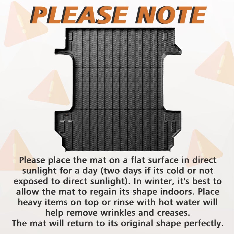 TripleAliners Truck Mat Compatible with 2019-2026 Chevy Silverado/GMC Sierra 1500 5.8FT Accessories, Truck Bed Mat Heavy Duty Custom Fit All Weather Protection TPE Pickup Liner - Image 3