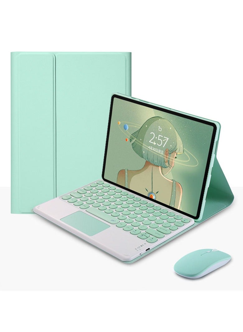 general Touchpad Keyboard Case for Xiaomi Pad 6/6 Pro 11.0 inch Tablet, Folio Keyboard Case Cover with Cute Round Key Wireless Detachable TouchPad Keyboard & Mouse 