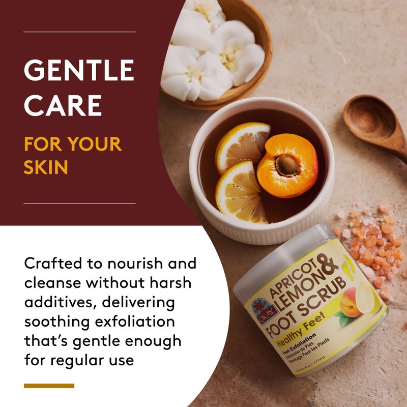 OKAY Apricot & Lemon Foot Scrub, 6 Ounce - Image 5