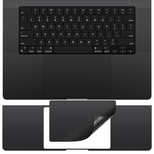CaseBuy Palm Rest Protector Vinyl Skin Sticker for 2024 2023 M4 M3 Pro/Max MacBook Pro 16 inch A3403 A3186 A2991 with Touch-ID Scratch-Resistant Wrist Rest Cover -Space Black - Image 1