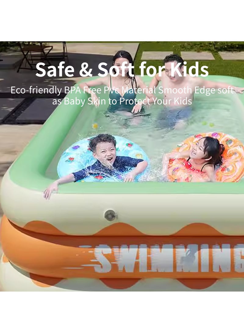 VUCATIN Inflatable Swimming Pool Foldable Pvc Material Swimming Pool Suitable for Indoor Courtyard (3 Meters) - Image 4