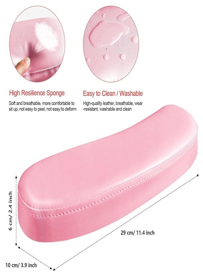 TOROKOM Nail Arm Rest for Acrylic Nails Hand Rest Pillow Cushion for Nails Microfiber Leather Nail Armrest Stand Holder Table Desk Station Manicure for Acrylic Nails Tech Use, Pink - Image 3
