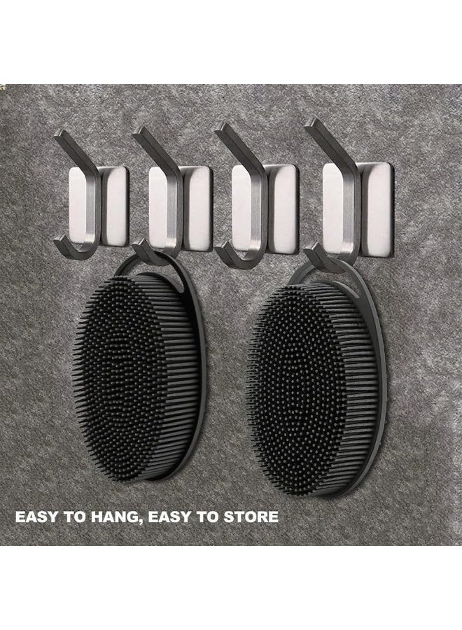 jaexest Silicone Body Scrub Brush & Shampoo Brush – 2-in-1 Exfoliating Bath Brush for Men, Women & Pets | Gentle Scalp Massager & Skin Scrubber – Soft Bristles for Sensitive Skin – Black - Image 5
