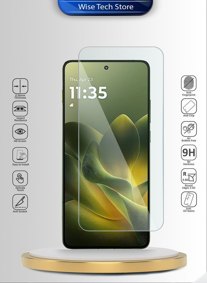 Wtech Motorola Edge 70 5G 2025 WTech Premium Series Curved Edges 9H 2.5D Tempered Glass Screen Protector (MSG9CN) - Clear - Image 2