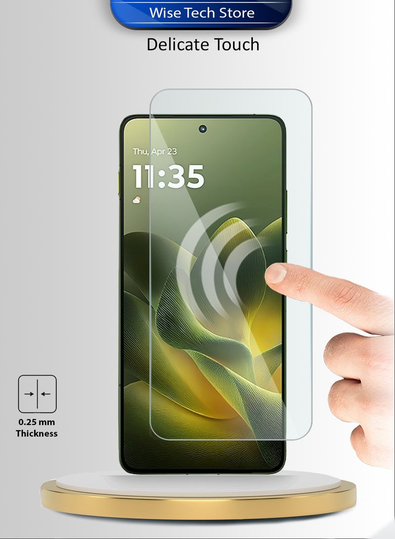 Wtech Motorola Edge 70 5G 2025 WTech Premium Series Curved Edges 9H 2.5D Tempered Glass Screen Protector (MSG9CN) - Clear - Image 4