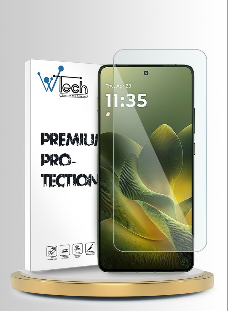 Wtech Motorola Edge 70 5G 2025 WTech Premium Series Curved Edges 9H 2.5D Tempered Glass Screen Protector (MSG9CN) - Clear - Image 1