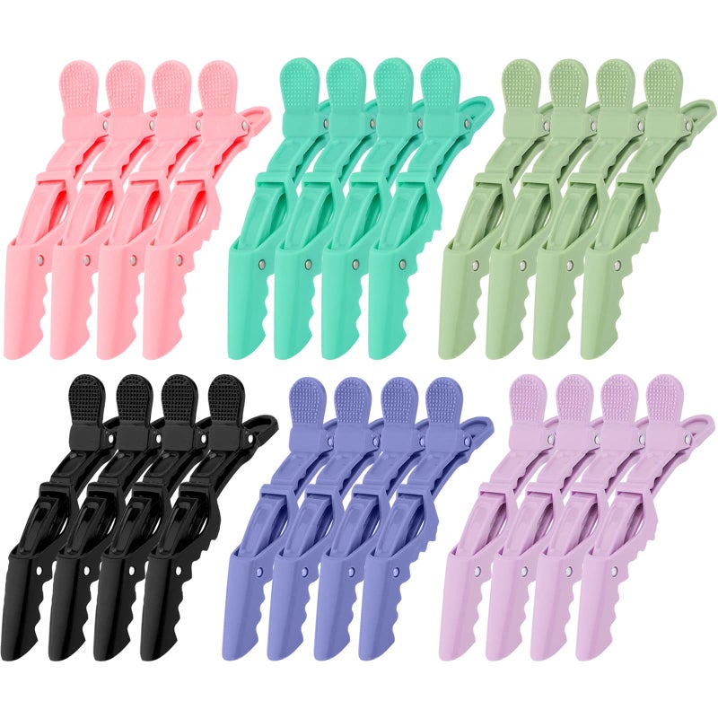 Ondder 24 Pack Alligator Hair Clips, 4.5 inch Clips for Hair Sectioning, Hair Styling Accessories for Women Men Girls Teens, Multicolor - Image 1