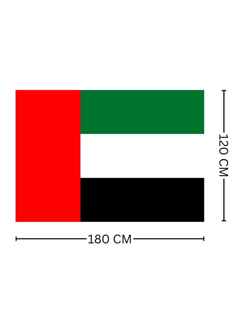 Aspire Books UAE National Flag 120x180cm Large – Premium United Arab Emirates Flag for Indoor & Outdoor Display, Events, National Day & Decorations - Image 1