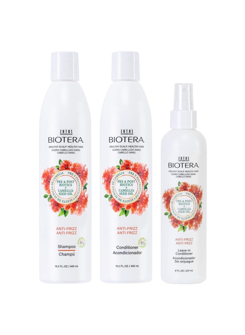 Biotera Anti Frizz Smoothing Conditioner | Smooths & Controls Frizzy, Unruly Hair | Microbiome Friendly | Vegan & Animal Test Free | Paraben Free | Color-Safe - Image 1