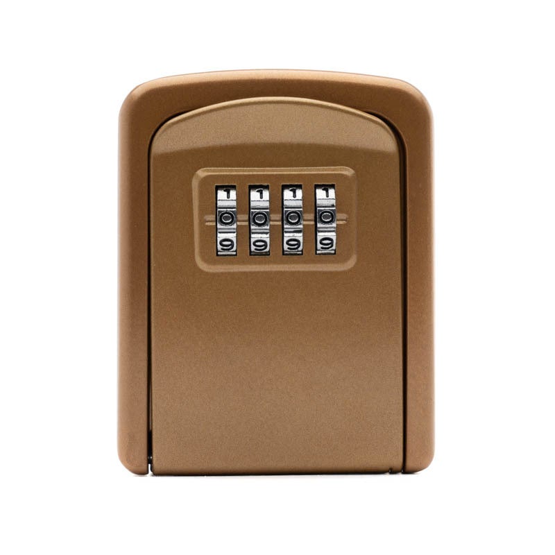 Self-designed all-metal double-opening password key box Gold - Image 1