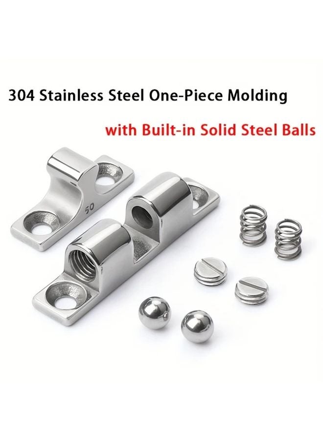 6 Pcs 304 Stainless Steel Spring Ball Catches Multi Angle Installation For Cabinet Doors - Image 4