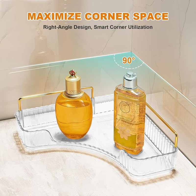SHANNA Square Make Up Cosmetic Organiser: Multifunctional Countertop Organiser for Makeup Brushes, Spacious Design Skincare Organiser Box for Bathroom Dresser (3 Tiers, Clear-B) - Image 4
