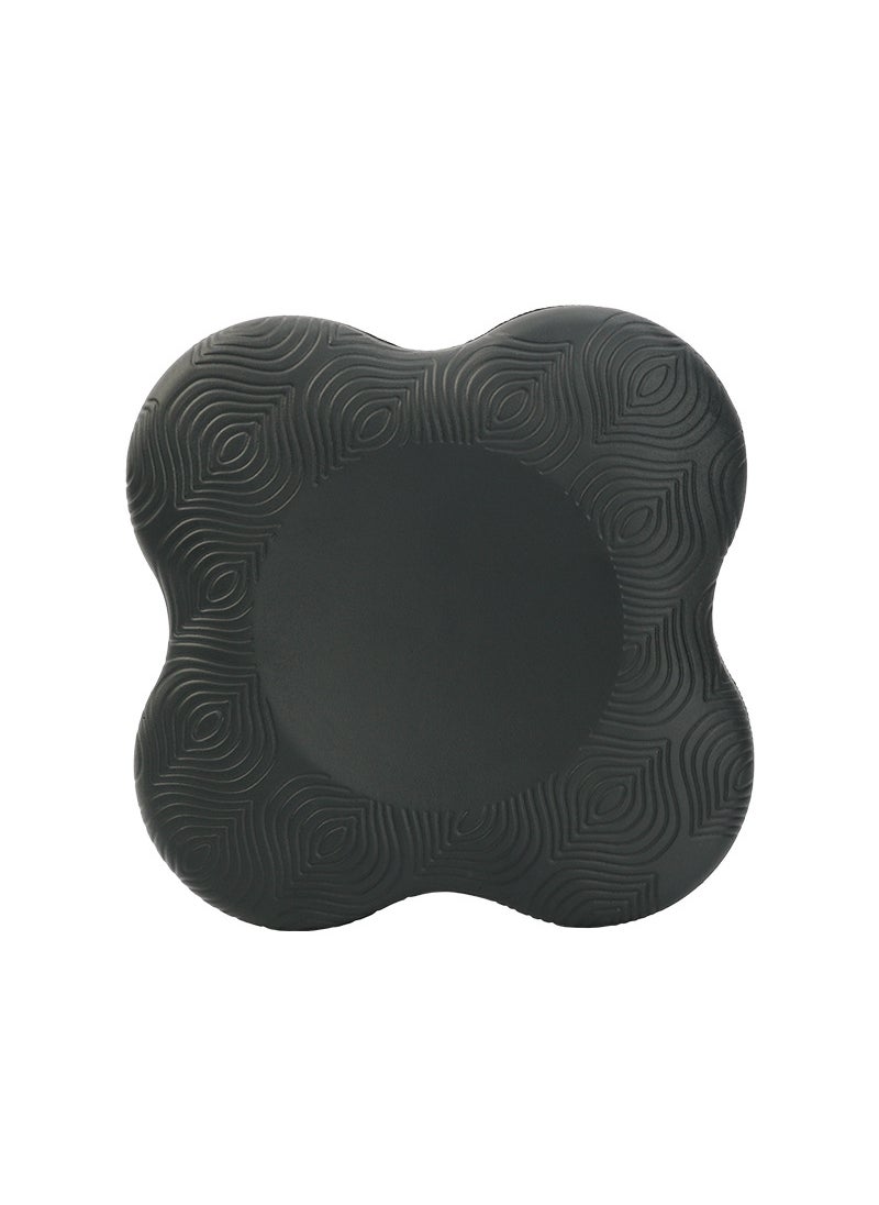 Generic Soft PU Yoga Knee Pad Non-Slip Support Black 