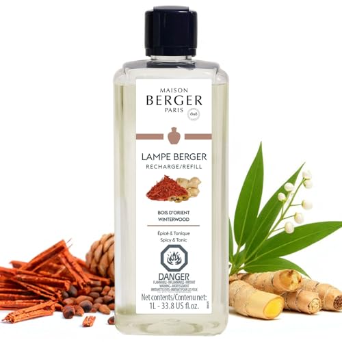 MAISON BERGER - Winterwood Fragrance Refill – 1L for Lampe Berger Diffuser (33.8 Fluid Ounces) Catalytic Air Purifier Refill – Long-Lasting Home Fragrance – Spicy Woody Scent - Image 1