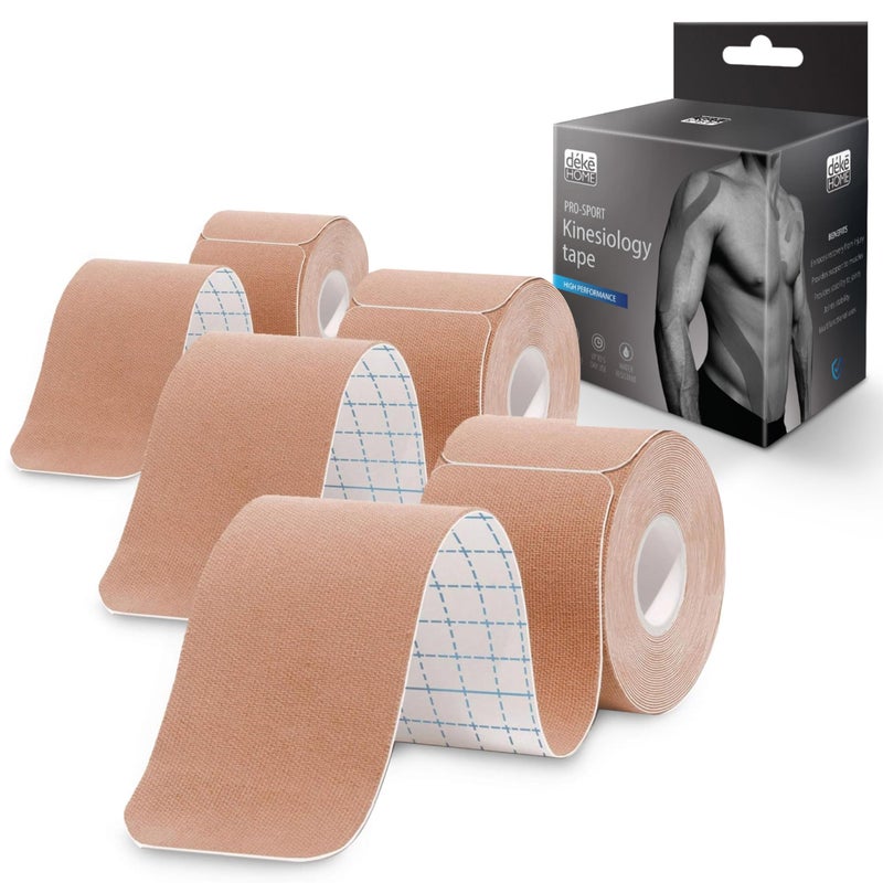 Deke Home Kinesiology Tape Precut Strips 3 Pack 20 Strong Adhesive 10in Elastic Strips Waterproof Athletic Tape for Injuries Knee Ankle Muscle Joint LatexFree - Image 3