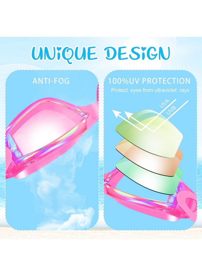 Macarrie 5 Pairs Goggles Adult Pool Goggles Swimming Goggles Uv Protection Swimming Goggles With Ear Plugs And Nose Clips (Fresh Color) - Image 5