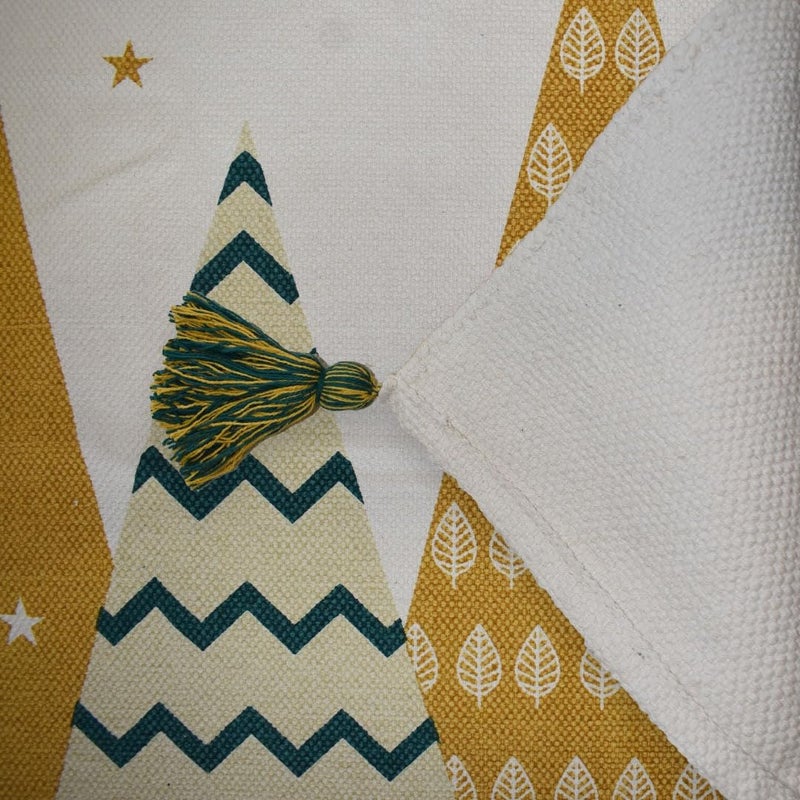 Urban Space سجادة قطنية محبوكة 100% لمساحة حضرية لغرفة المعيشة سجادة سميكة مطبوعة بأسلوب بوهيمي لغرفة النوم مع خيوط 3 قدم × 5 قدم CPRugs012 - Image 5