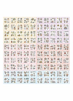 Kawaii Stickers Set (100 Sheets 600+ Small Pieces) - Cute Pet Transparent Cartoon Character Animal Flower Decorative Scrapbook Sticker Decal for