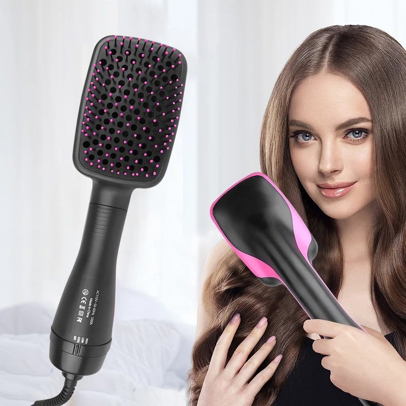 Y&D 1000W Hair Dryer Brush Blow Dryer - Hot Air Brush Styler Volumizer, Hair Straightener & Curler, One Step Electric Ionic Hairdryer Comb - Image 3