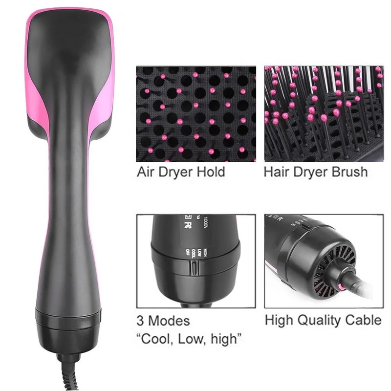 Y&D 1000W Hair Dryer Brush Blow Dryer - Hot Air Brush Styler Volumizer, Hair Straightener & Curler, One Step Electric Ionic Hairdryer Comb - Image 5
