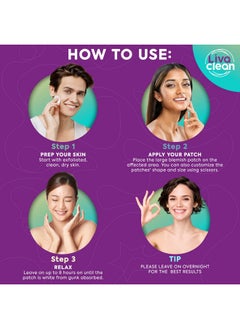 LivaClean Aclean Large Hydrocolloid Acne Patches For Pore Spots Nose Face Cystic Pimple Zit Patch Big Pimple Patches Hydrocolloid Bandages Strips  - Image 3